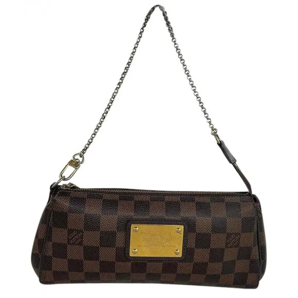 Authentic Louis Vuitton Eva Clutch Damier Ebene Canvas Shoulder Bag - Picture 7 of 9